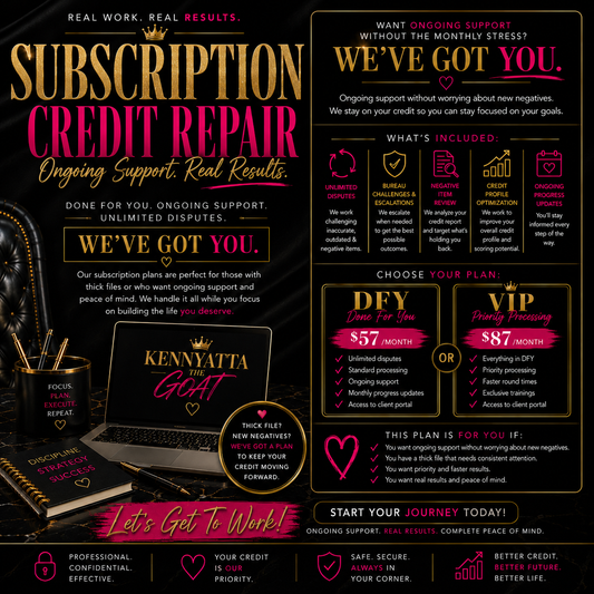 Credit Repair Subscrition